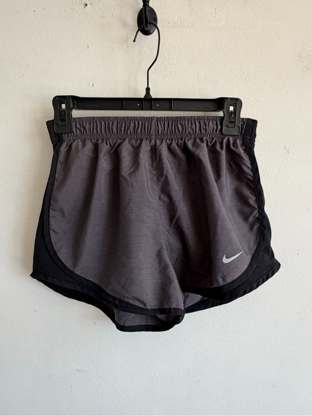 Nike Women's Gray Athletic Shorts with Black Trim